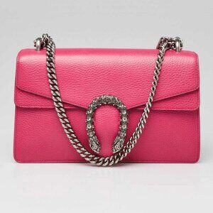 Gucci Pink Leather Dionysus Small Shoulder Bag
